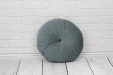 Poduszka welurowa orągła-turkusowa dla dziecka pracownia lulu