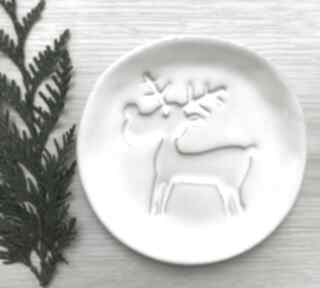 Upominek świąteczny! Talerzyk w bieli dekoracje ceramika ana, prezent