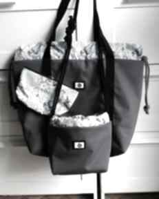 Na prezent magdalena różczka & tashpack kwiaty miętowy błękit ramię tasha handmade torba, shopperbag, tkaninowa