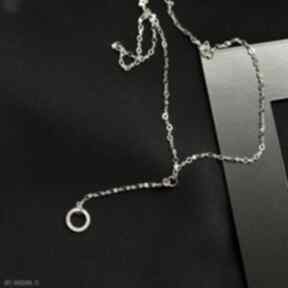 Długi złocony - 10 mm bellamente naszyjnik, kółko, w literę V, przedłużany, biżuteria