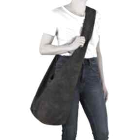 Brązowa torba hobo w stylu boho / long boogi bag - do noszenia przez ramię