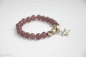 Bracelet by w czerwonym jadeicie sis gwiazdka, kamienie, jadeit, prezent, star, bransoletka