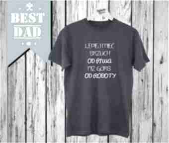 Koszulka z nadrukiem dla taty, super najlepszy tatuś, ojciec, mąż manufaktura koszulek