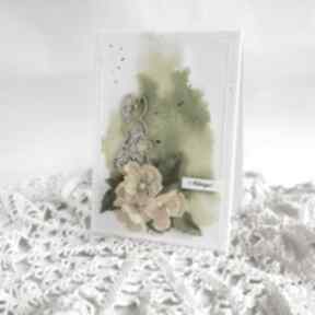 Prezenty święta. Na zielono scrapbooking vairatka handmade kartka, świąteczna