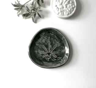 Podstawka/ mydelniczka "zielony liść" ceramika ceramystiq studio
