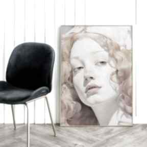 dziewczyna kobieta portret - format 50x70 cm hogstudio plakat, plakaty, ilustracja, modne