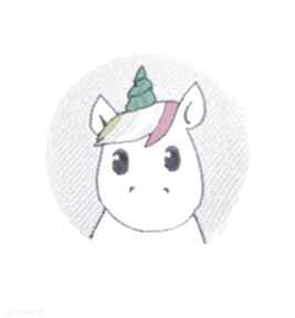 Naszywka unicorn pastelowa haft konik autorska ;unicorn ;