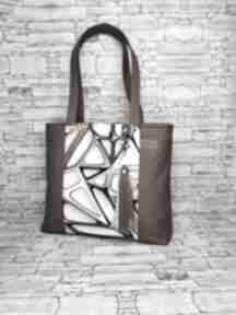 damska shopper bag torebka na ramię zamykana - kalejdoskop 2