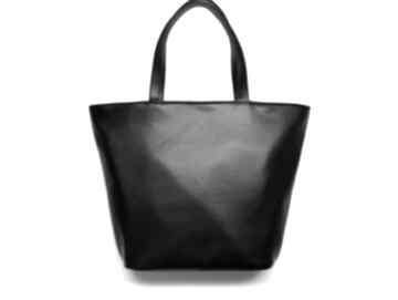 Pomysł pod choinkę: shopper bag łódka - czarna na ramię torebki niezwykle elegancka, nowoczesna