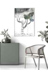 Plakat 40x50 cm - drzewo szczęścia i obfitości plakaty gabriela krawczyk, wydruk, obraz