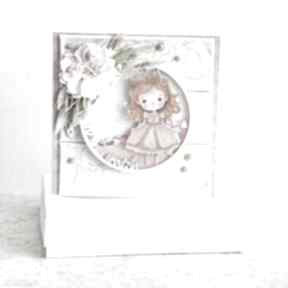 Kartka w pudełku - dniu urodzin księżniczka scrapbooking mały koziołek urodzinowa, w córeczki