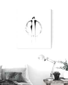 Grafika 40x50 cm wykonana ręcznie, 3224512 art krystyna siwek obraz do salonu, czarno biała