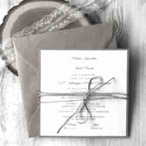 Zaproszenie na ślub - jednostronne po godzinach, eco, wesele - rustykalne