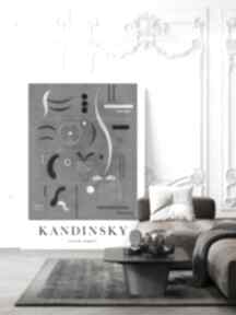 Kandinsky four part - plakat 40x50 cm plakaty hogstudio, obraz, grafika, do salonu, duże