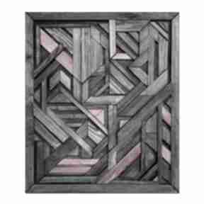 Obraz z drewna, dekoracja ścienna 133 black box aleksandrab - drewniany