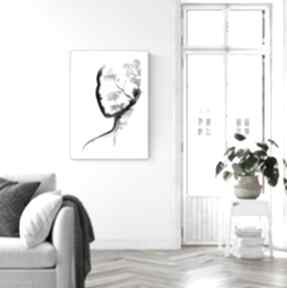 Grafika 50x70 cm wykonana ręcznie - elegancki minimalizm, obraz do art krystyna siwek