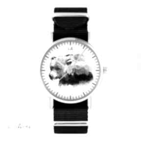 Zegarek - bransoletka nato, niedźwiedź unikatowy prezent zegarki