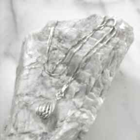 Wisiorek - skręcona łezka wisiorki irart srebro 925, naszyjnik