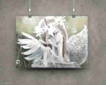 Rumiankowy nastrój plakat plakaty marina czajkowska rumianek, prezent, anioł, kwiaty, dom