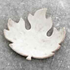 Jesienny liść - miseczka ceramika pracownia ako świecznik - jesień, podstawka