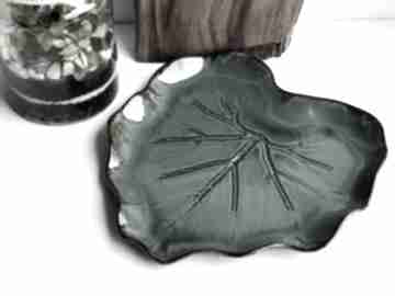 Patera ceramiczna liść dekoracyjny talerz ceramika tyka, ozdobny, prezent