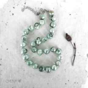 Sznur zielonych naszyjniki galeria nuit z pereł - perłowa biżuteria, perły słodkowodne