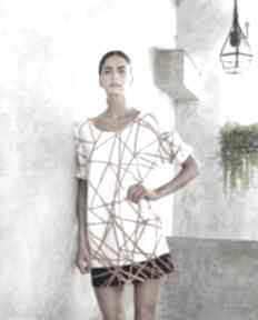 Sukienka geometryczna bawełniana sukienki manifesto art