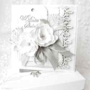 Ślubna kartka w pudełku scrapbooking marbella ślub, życzenia, para, rocznica