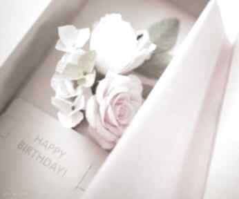 Karteczki 3d w pudełku scrapbooking kartki mira flowers93, urodziny, super, oryginalny