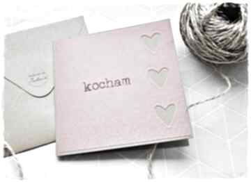 Po prostu kocham kartka na wyznanie miłości scrapbooking wrzosowisko, miłość walentynki, eko