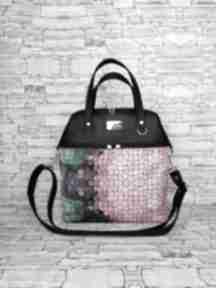 Torebka damska kuferek - mozaika na e vamsti ramię ekoskóra sakwa, handmade, torba do pracy