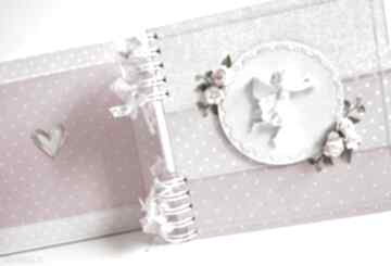 Różowy album z wróżką scrapbooking albumy zuziucha, chrzest, prezent, pamiętnik