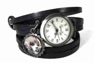 Ekspresjonistyczna dusza - zegarek / bransoletka na skórzanym pasku zegarki