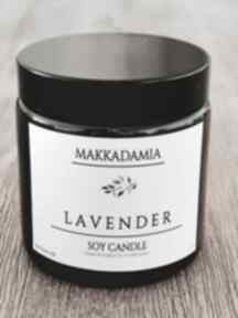 Świeca sojowa lavender świeczniki makkadamia, naturalna, dekoracja, soy candle