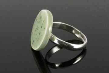 Zielono mi van boo pierścionek, ceramika - hand made