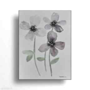 Kwiatki akwarela formatu 12,5x18 cm paulina lebida, papier, kwiaty