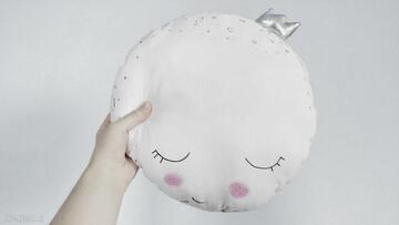 Podusia moon poduszka księżyc korona malowana średnicy 35cm