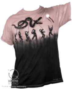 Ręcznie i koszulka smok na zamówienie bluzki lorens studio t-shirt, farbowany, kolory, projekt