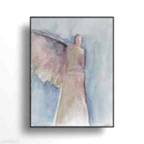 formatu 24x32 cm paulina lebida anioł, papier, akwarela