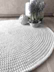 Okrągły dywan ze sznurka bawełnianego - 140 cm motkovo - stylowy, oryginalny