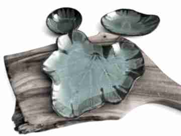 Patera dekoracyjna liść - talerz ceramiczny ceramika tyka, ozdobny, prezent