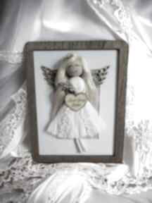 Aniołek na dzień babci ramka z paskiem dekoracje kartkowelove, prezent, anioł