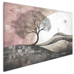 Obraz na płótnie - abstrakcja drzewo stylowy 120x80 cm 110401 vaku dsgn, braz z drzewem