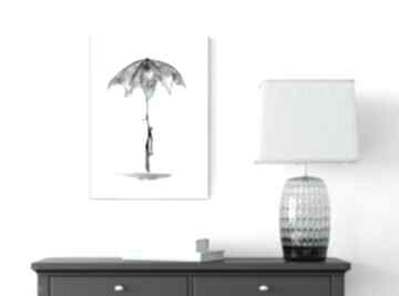 30x40 cm wykonana ręcznie, elegancki minimalizm, obraz do art krystyna siwek parasol, salonu