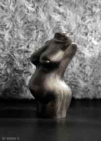 Rzeźba kobieta w ciąży - wys 9 cm dekoracje justyna jaszke, z gipsu, figurka