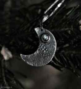 Srebrny wisior z labradorytem moon naszyjniki dziki królik księżycem, biżuteria z minerałami