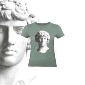 Zielona damska "david" ravenart koszulka, z nadrukiem, print