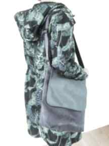 Duża listonoszka -kobalt, turkus na ramię pracownia 166, torebka, wegańska, block color