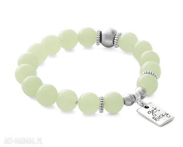 Happy intense neon yellow jade with get lucky jadeit zawieszka