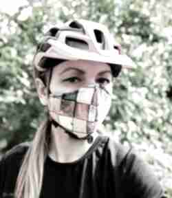 Maska na rower ochronna przeciwpyłowa. Kolorowa z filtrem sportowe bellafeltro
